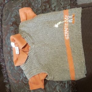 b.t kids Orange Sweater Vest & Polo  3T